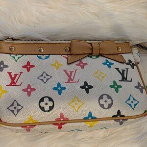 LOUIS VUITTON  MULTICOLOR POCHETTE WHITE bag purse